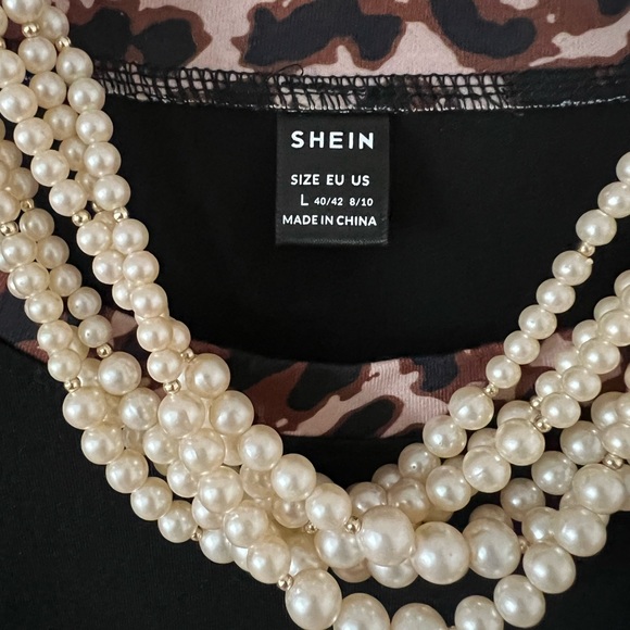 NWOT Shein sz L leopard tshirt tunic - Picture 4 of 9